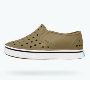 Native Miles Shoe in Utilitarian Green and Shell White